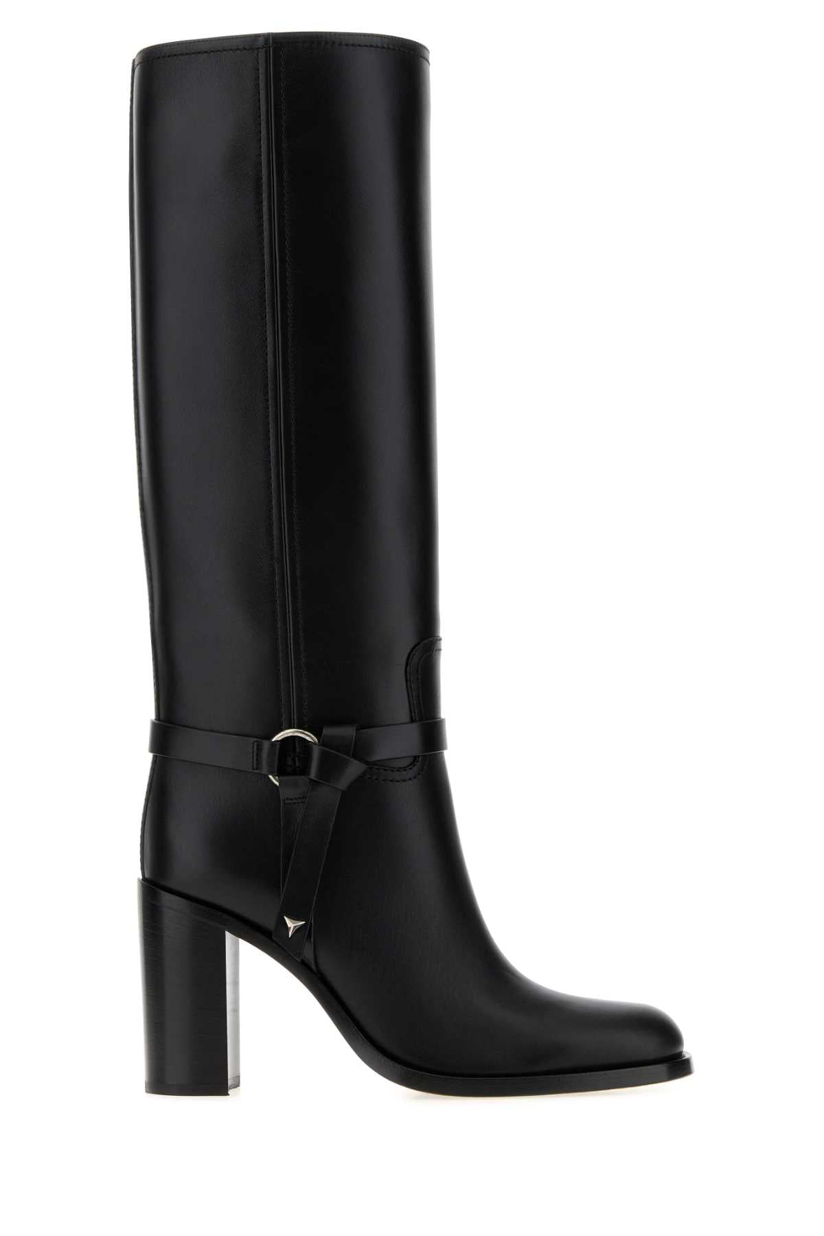 Fendi Women Black Leather Fendi Dressage Boots FENDI