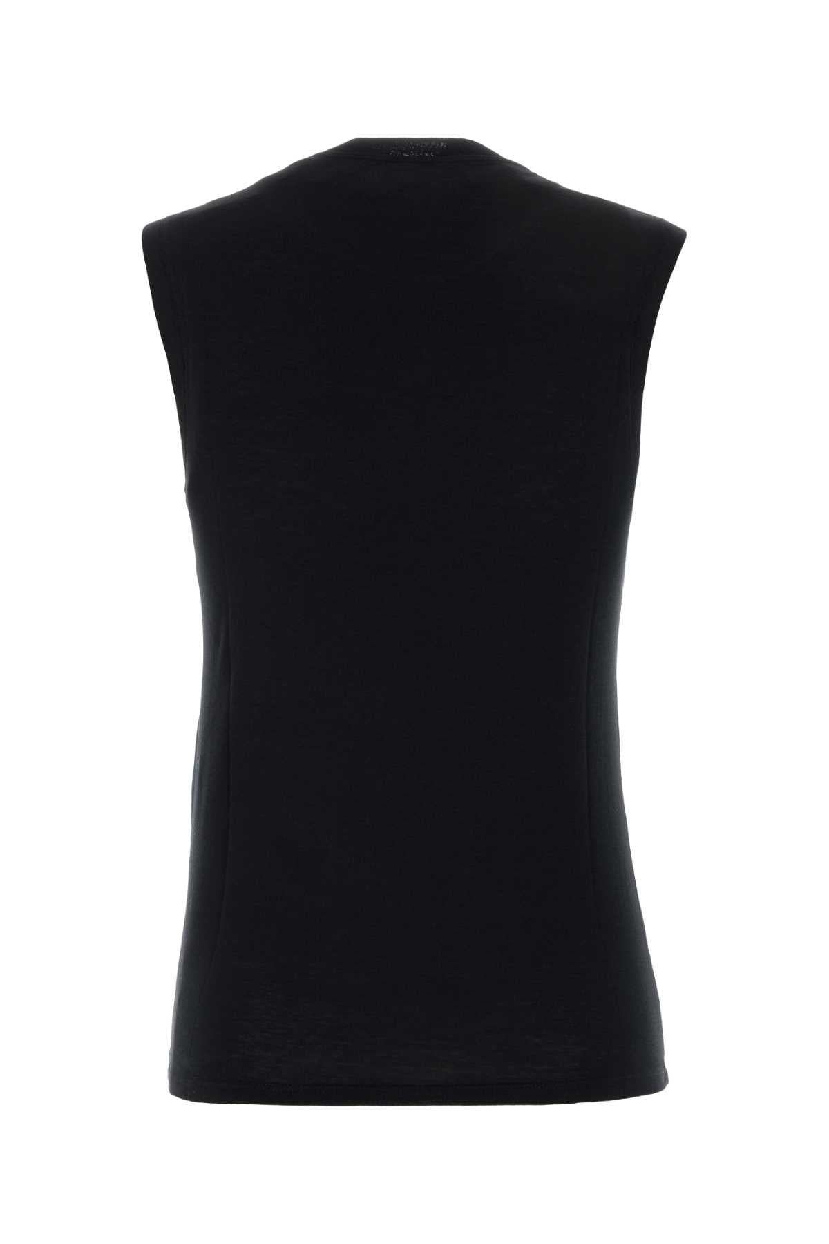 Fendi Women Black Cotton Tank Top FENDI