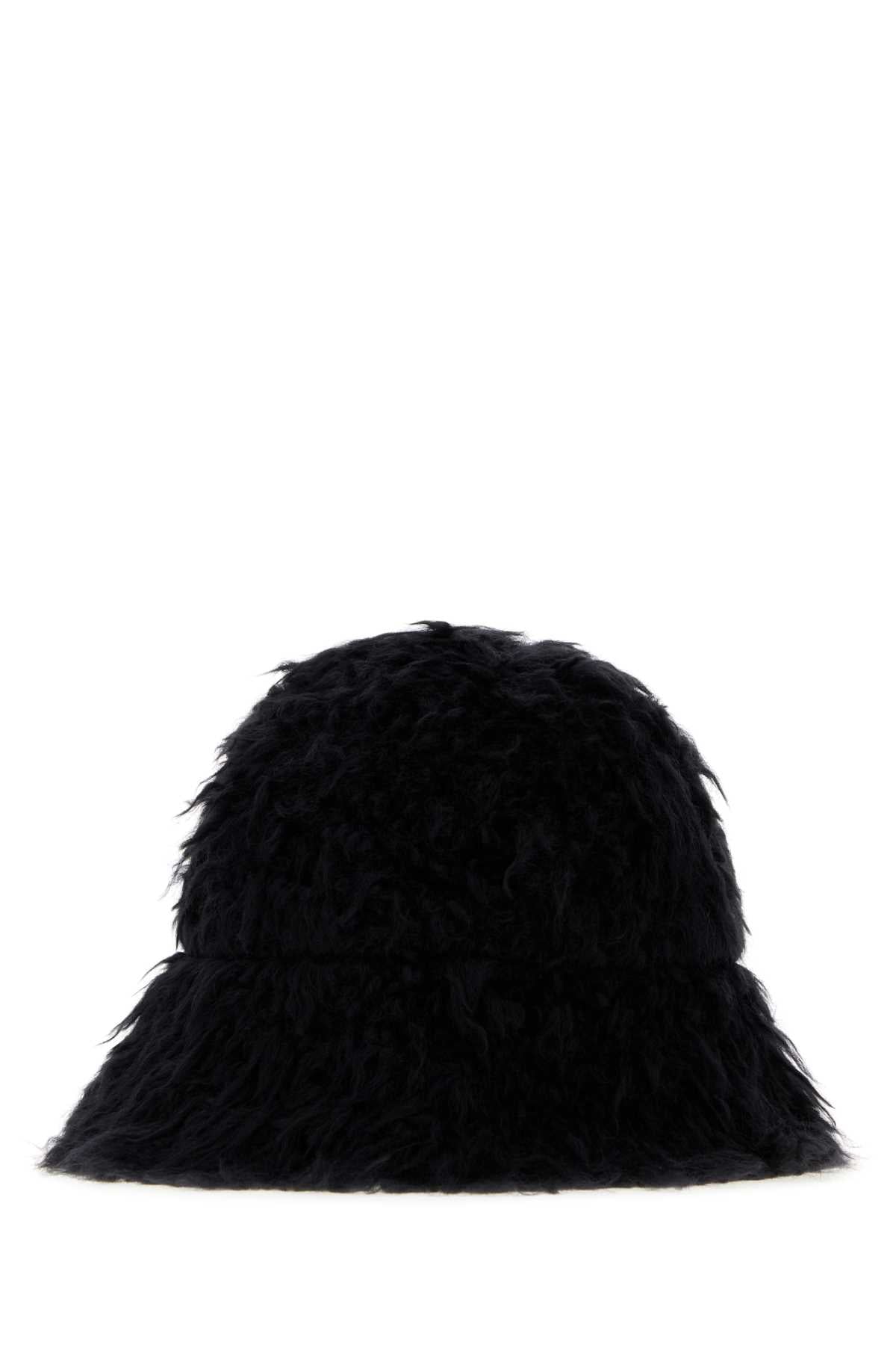 Fendi Women Black Teddy Bucket Hat FENDI