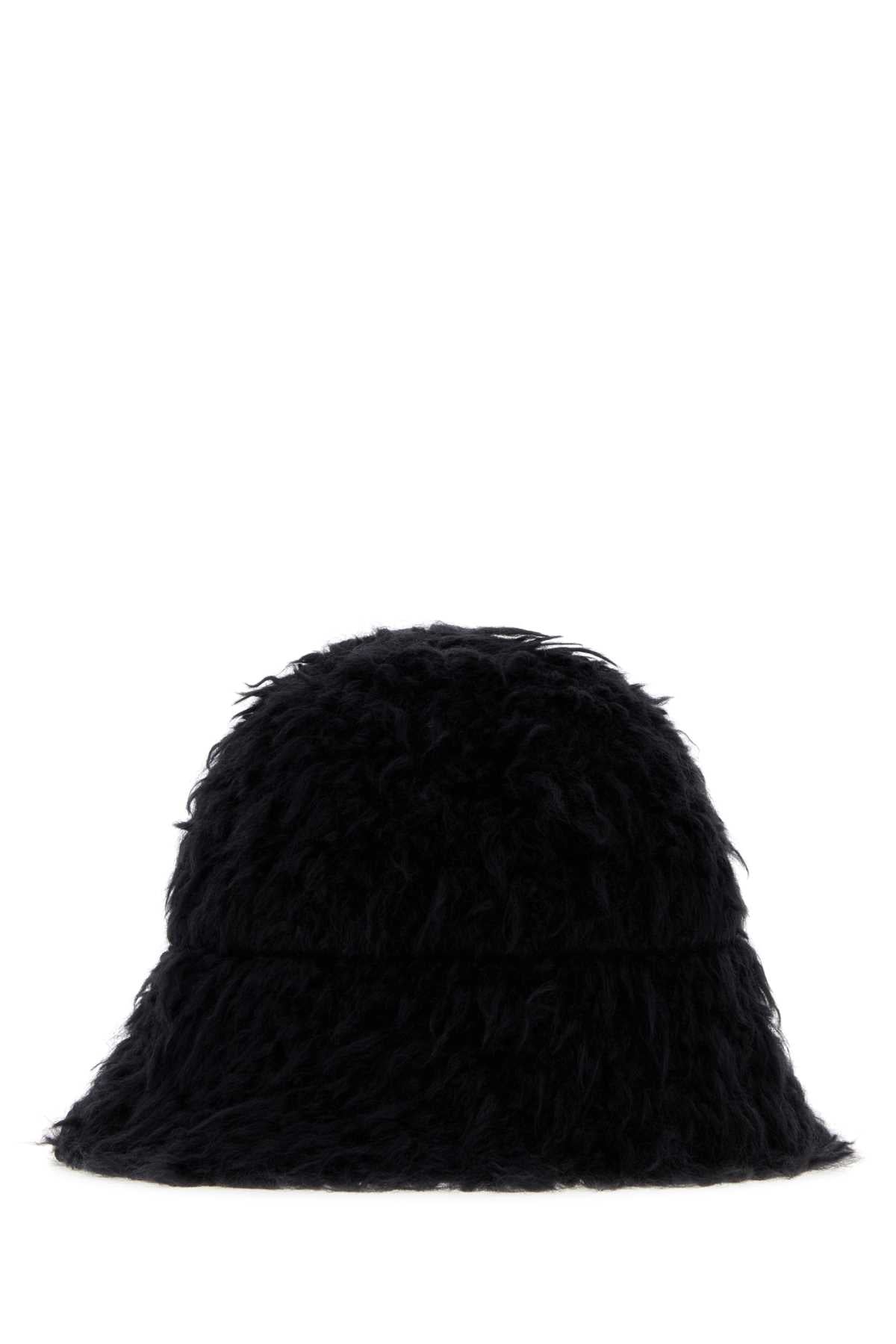 Fendi Women Black Teddy Bucket Hat FENDI