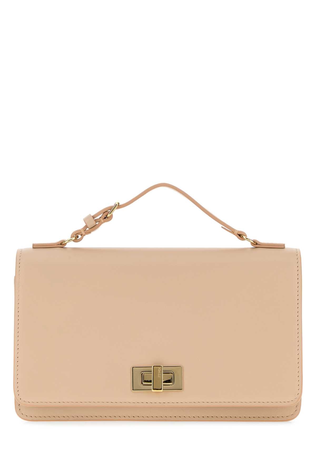 Fendi Women Antiqued Pink Leather Peekaboo Wallet FENDI