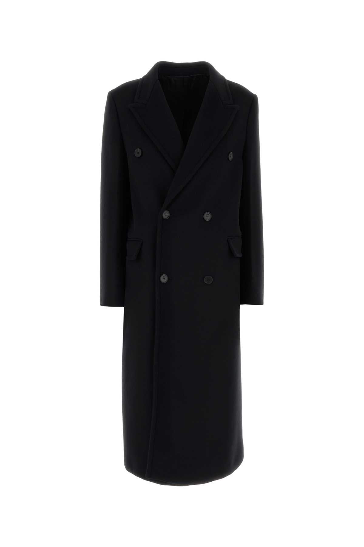 Fendi Women Black Wool Blend Coat FENDI
