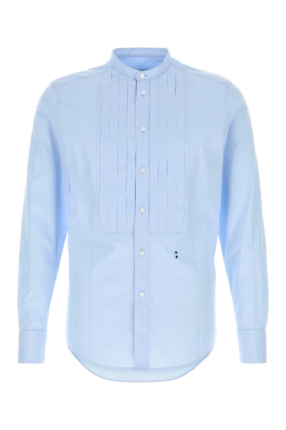 Fendi Men Light-Blue Poplin Shirt FENDI