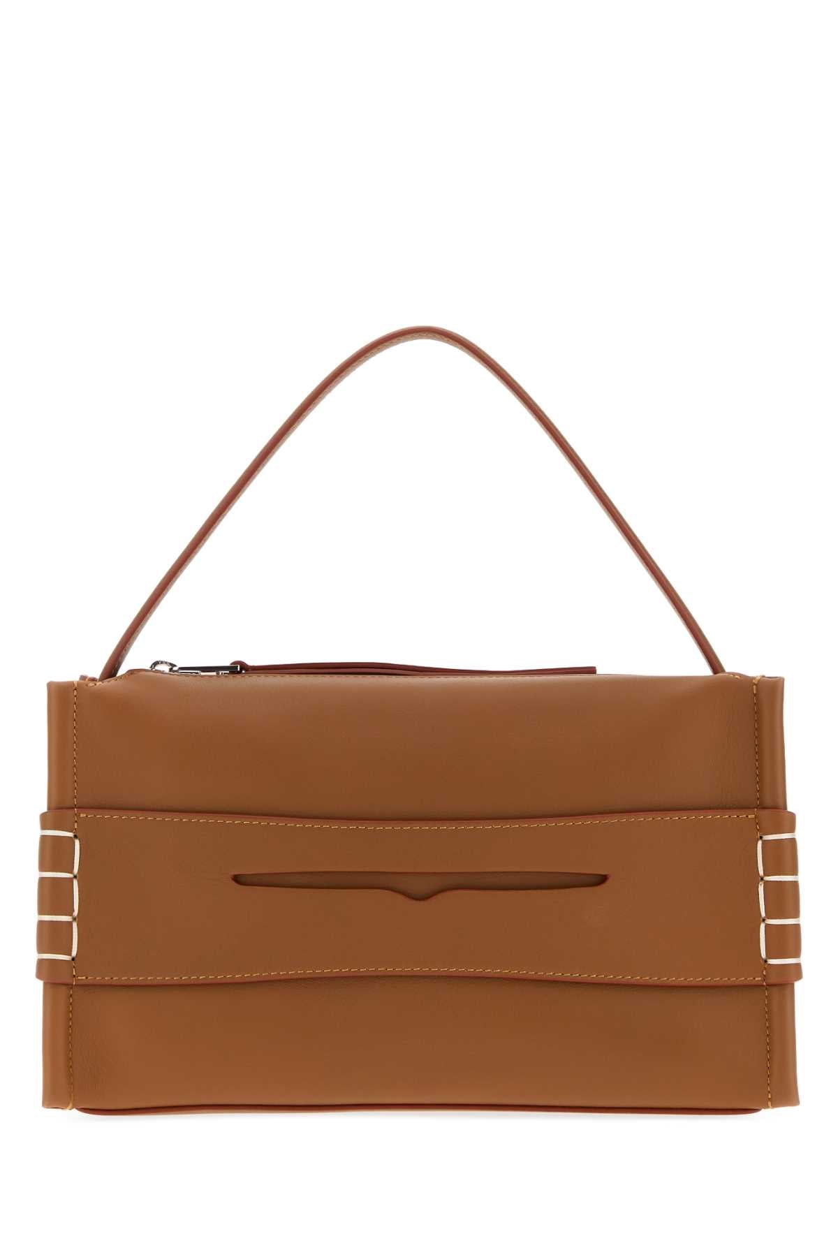 Jw Anderson Women Camel Leather Loafers Handbag J.W. ANDERSON