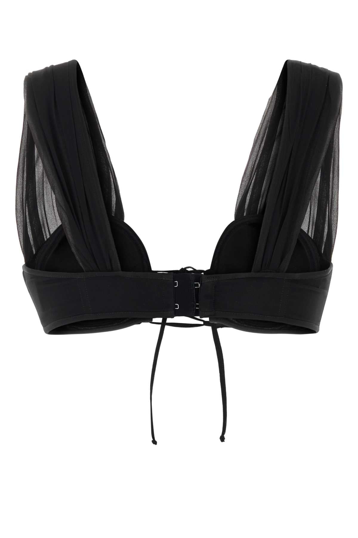 Giuseppe Di Morabito Women Black Silk Bra GIUSEPPE DI MORABITO