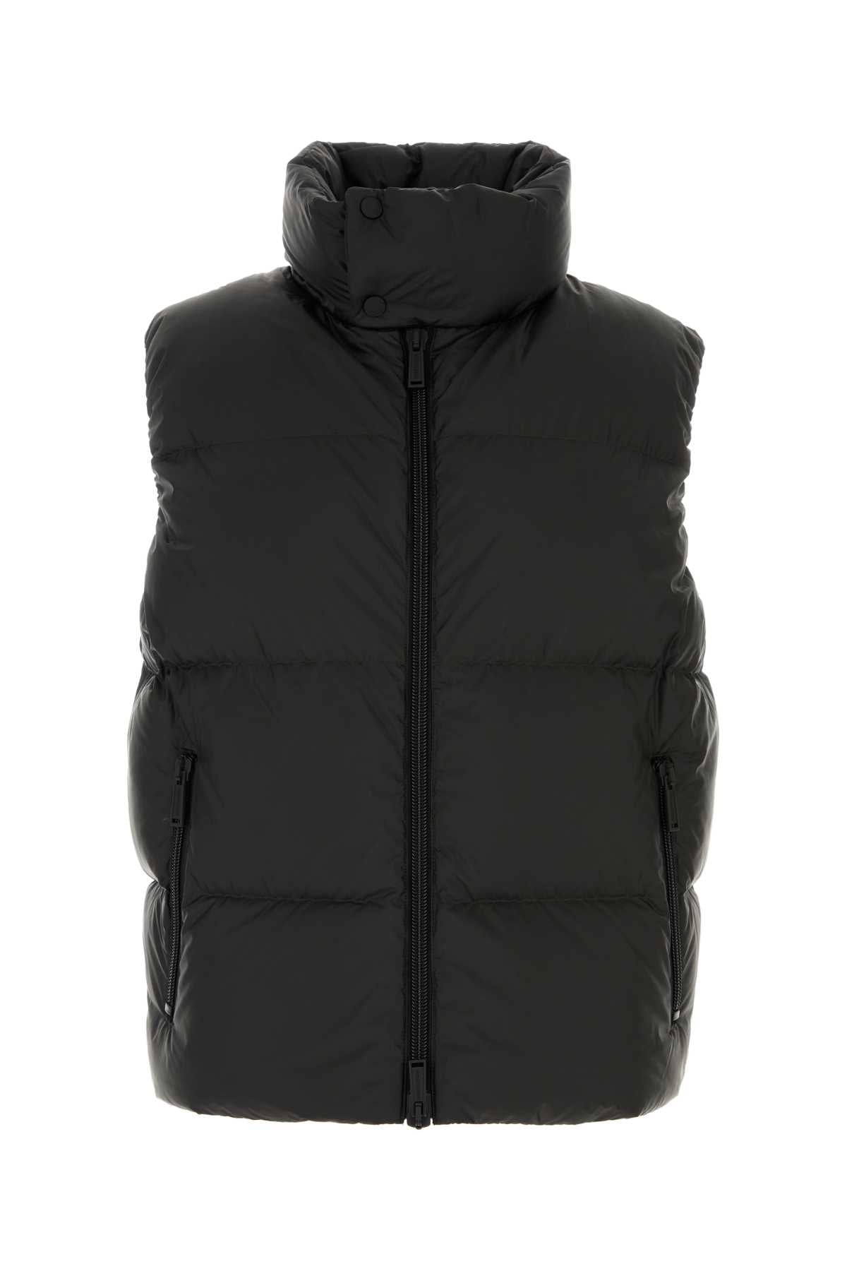 Dsquared Men Black Nylon Sleeveless Down Jacket DSQUARED2