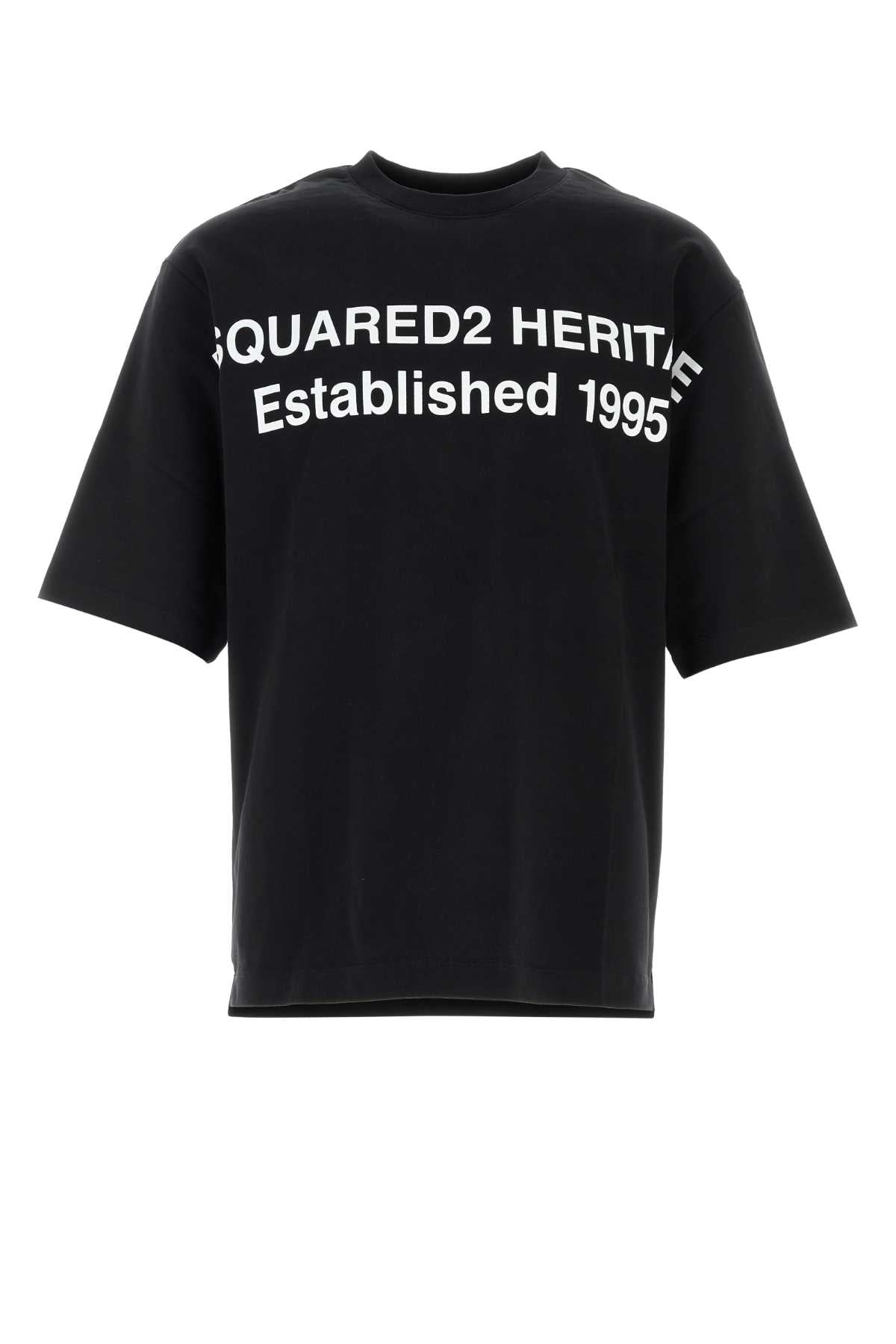 Dsquared Men Black Cotton Oversize T-Shirt DSQUARED2