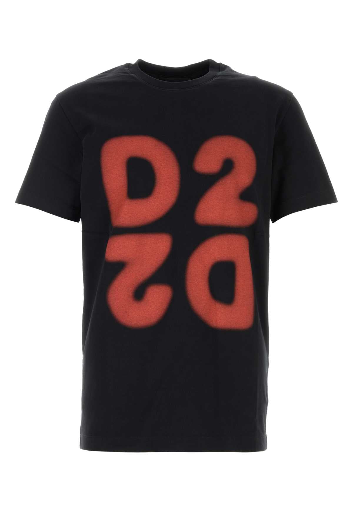 Dsquared Men Black Cotton T-Shirt DSQUARED2