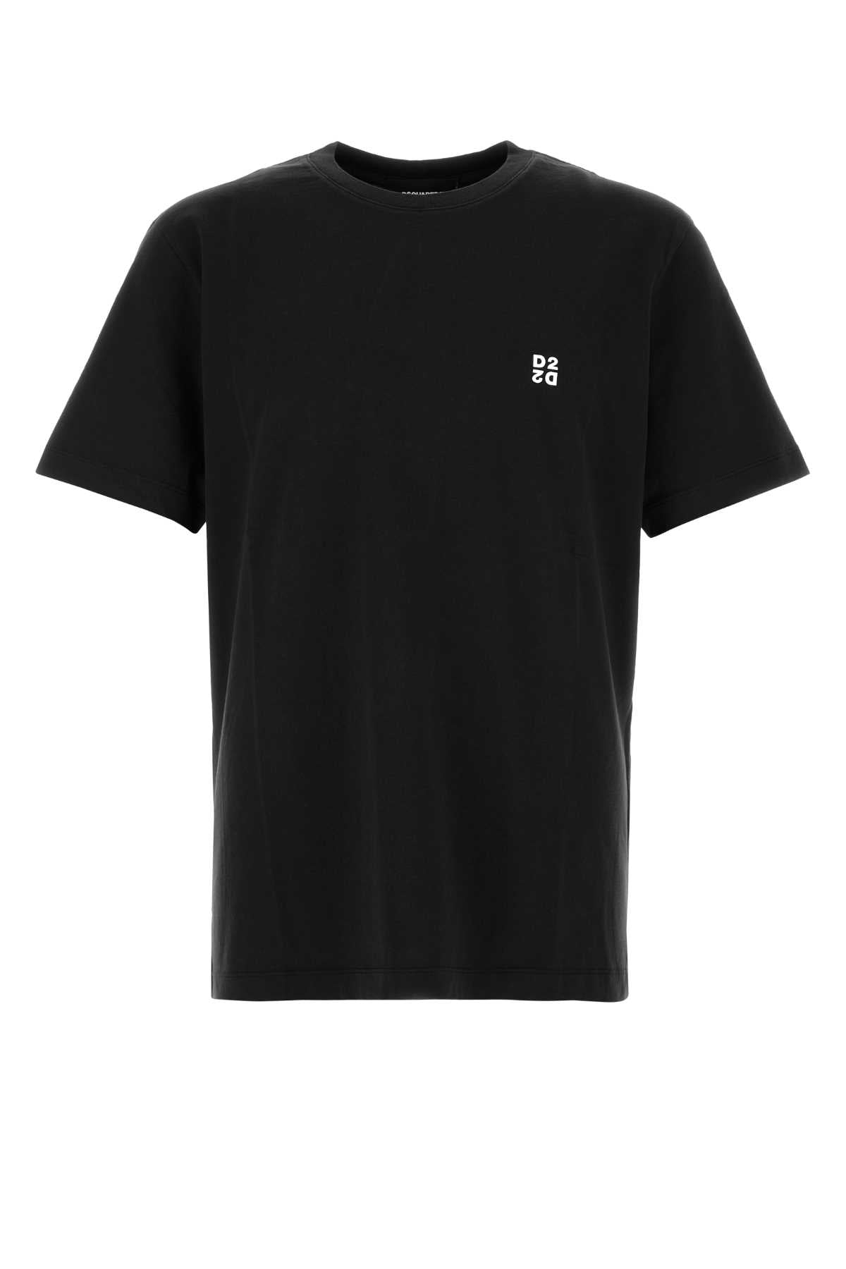 Dsquared Men Black Cotton T-Shirt DSQUARED2