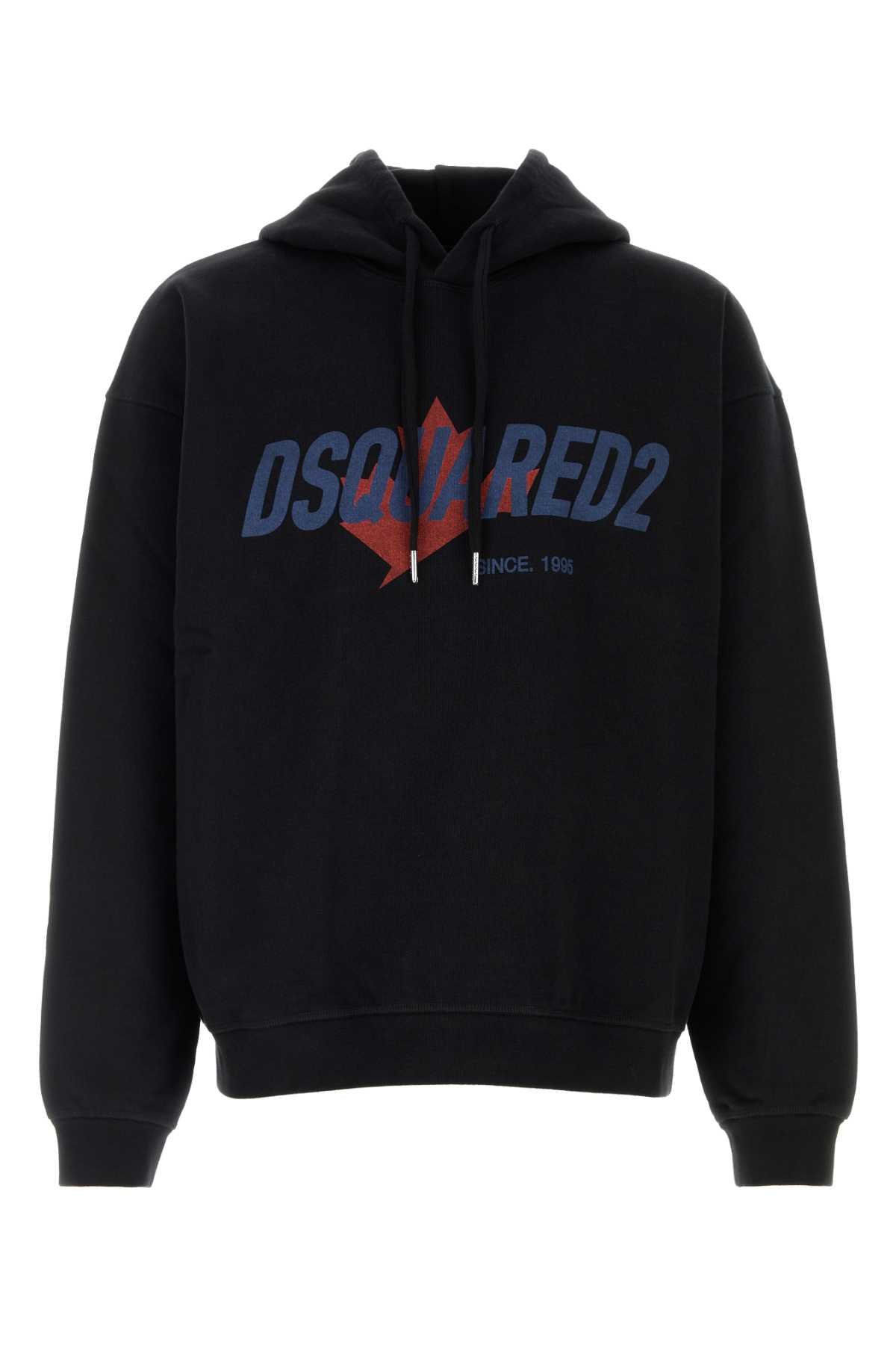 Dsquared Men Black Cotton Sweatshirt DSQUARED2