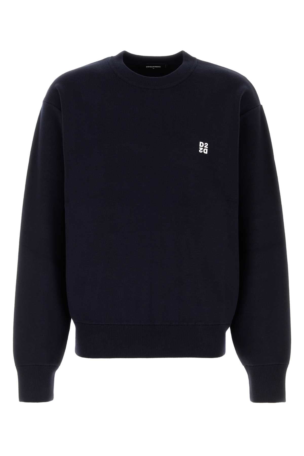 Dsquared Men Midnight Blue Viscose Blend Sweater DSQUARED2
