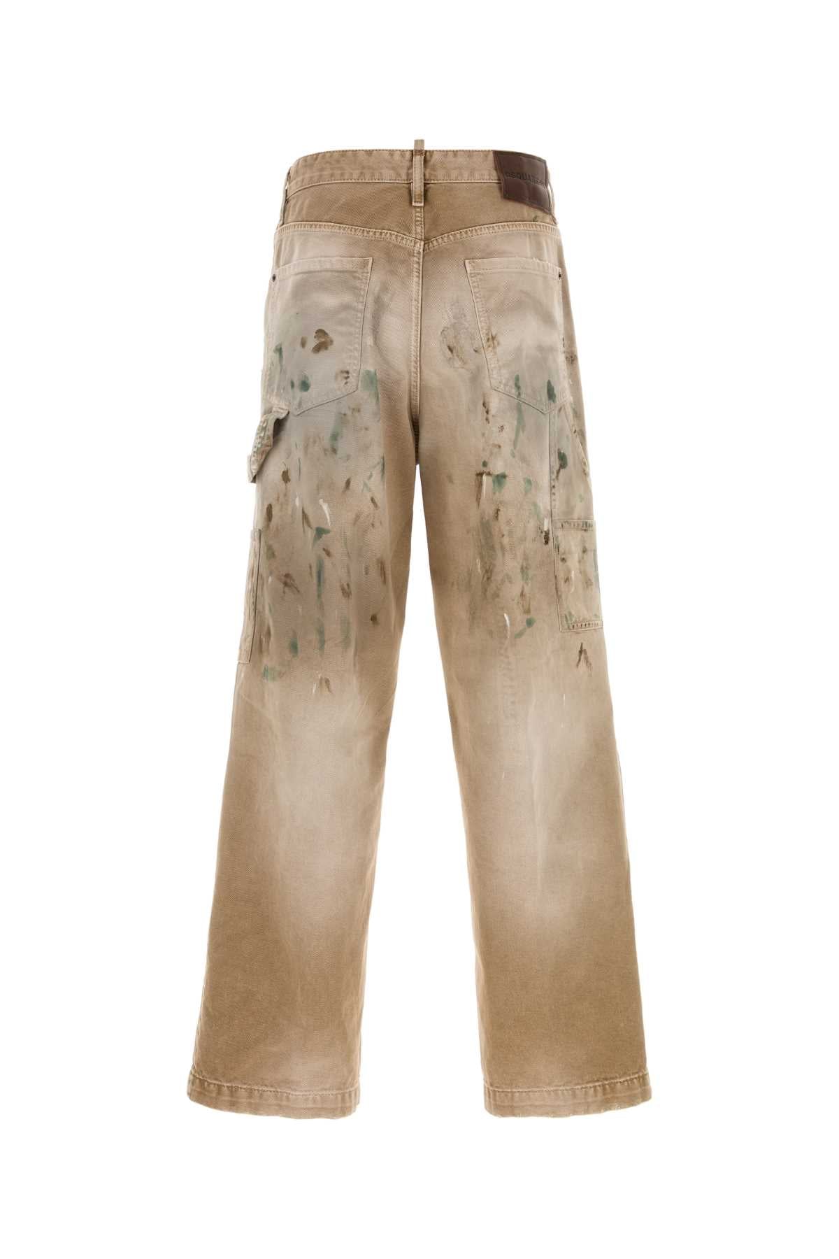 Dsquared Men Beige Denim Jeans DSQUARED2