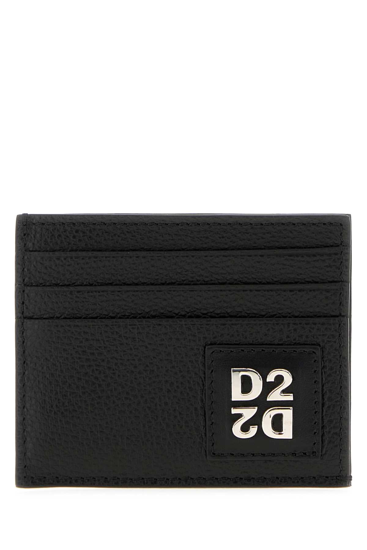 Dsquared Men Black Leather Card Holder DSQUARED2