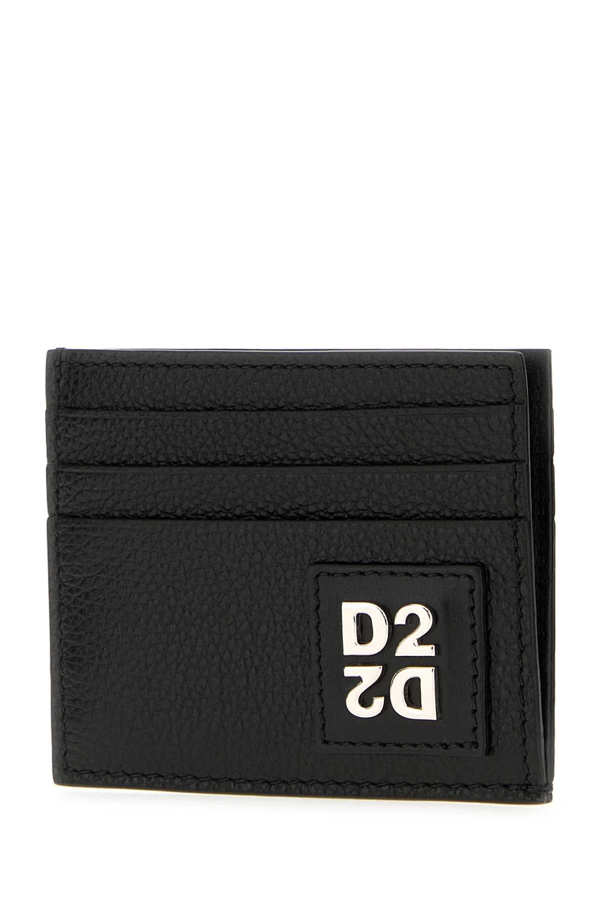 Dsquared Men Black Leather Card Holder DSQUARED2