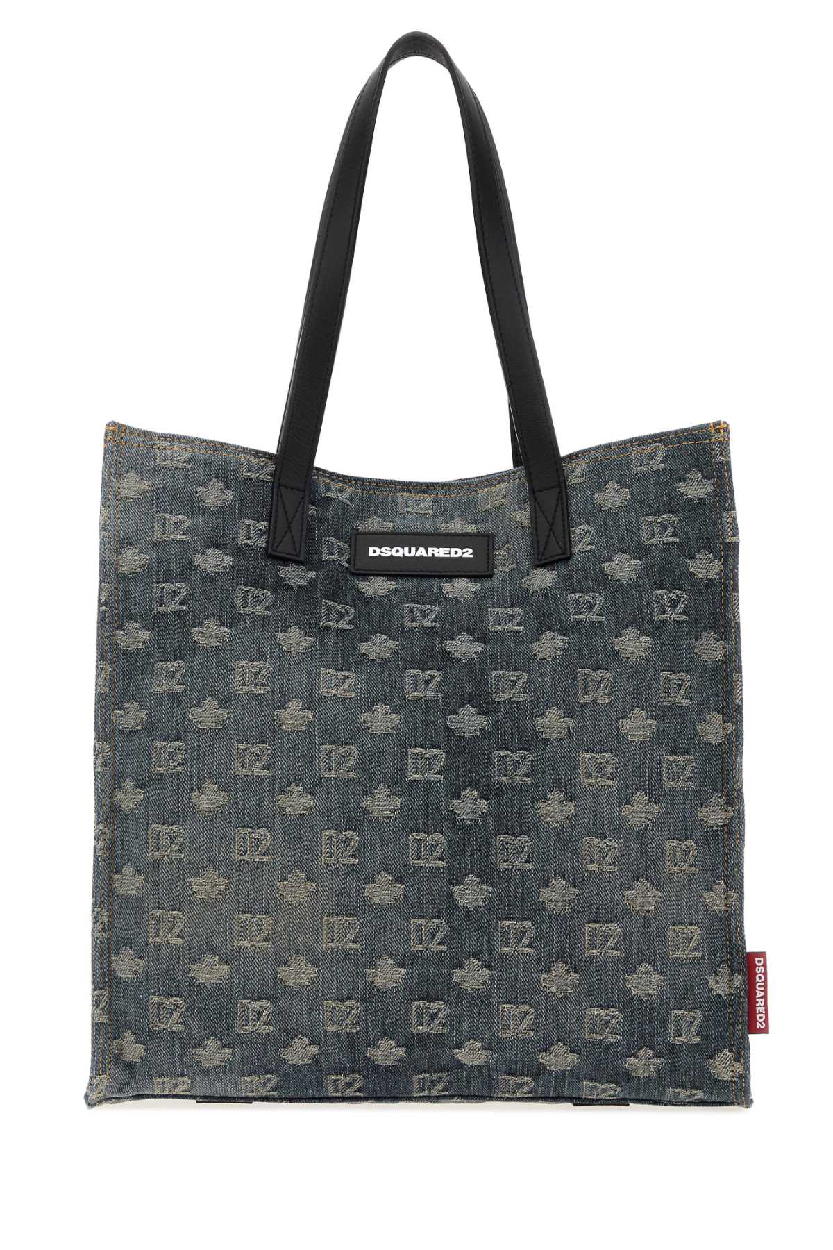 Dsquared Men Embroidered Denim D2 Shopping Bag DSQUARED2