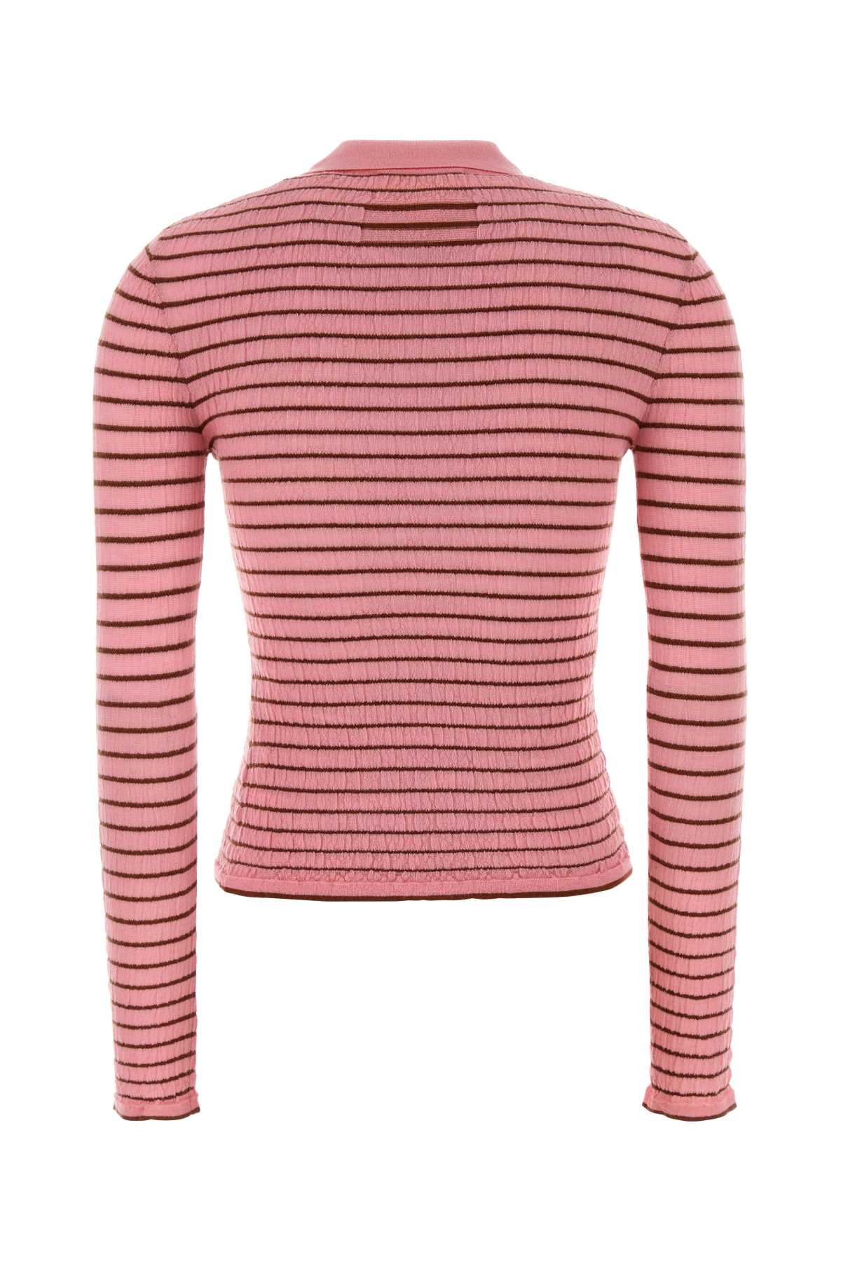 Guest In Residence Women Embroidered Cashmere Blend Smocked Polo Shirt GUEST IN RESIDENCE