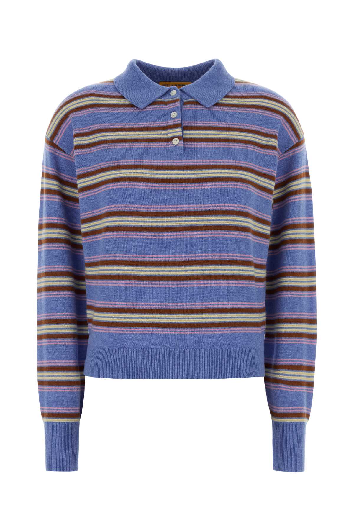 Guest In Residence Women Embroidered Cashmere Collegiate Polo Shirt GUEST IN RESIDENCE