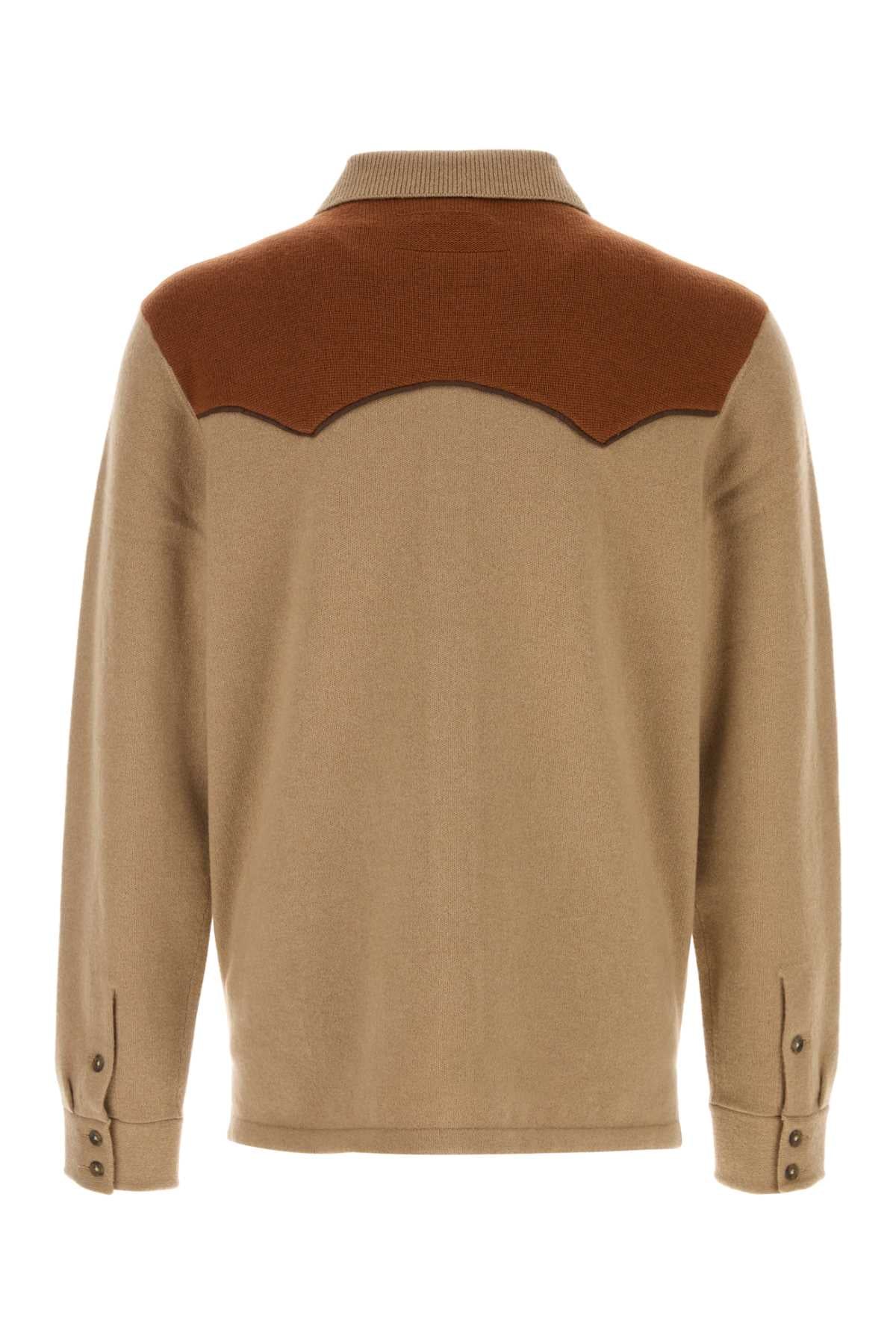Guest In Residence Men Cappuccino Cashmere Western Shirt GUEST IN RESIDENCE