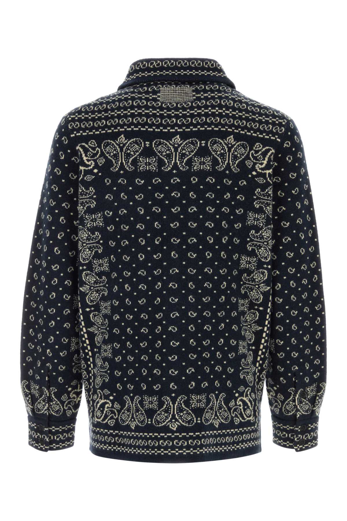 Guest In Residence Men Embroidered Cashmere Wild Rag Shirt GUEST IN RESIDENCE