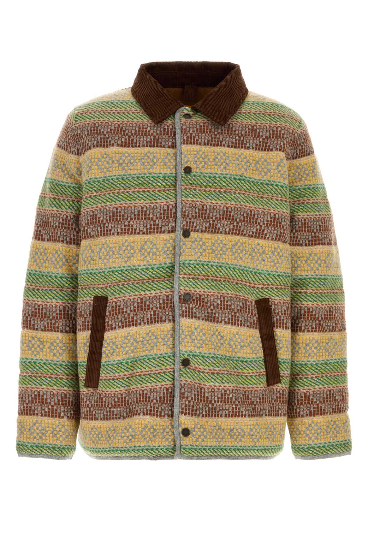 Guest In Residence Men Multicolor Wool Blend Western Industry Padded Jacket GUEST IN RESIDENCE
