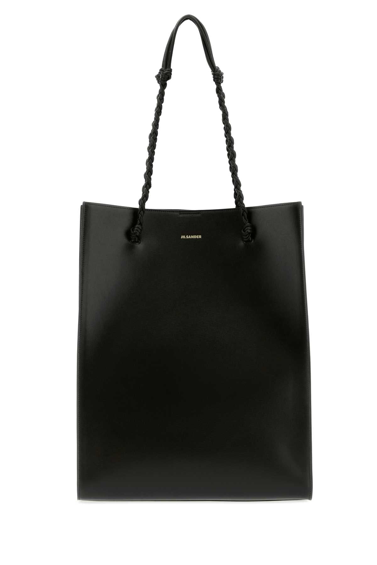Jil Sander Women Black Leather Tangle Shopping Bag JIL SANDER