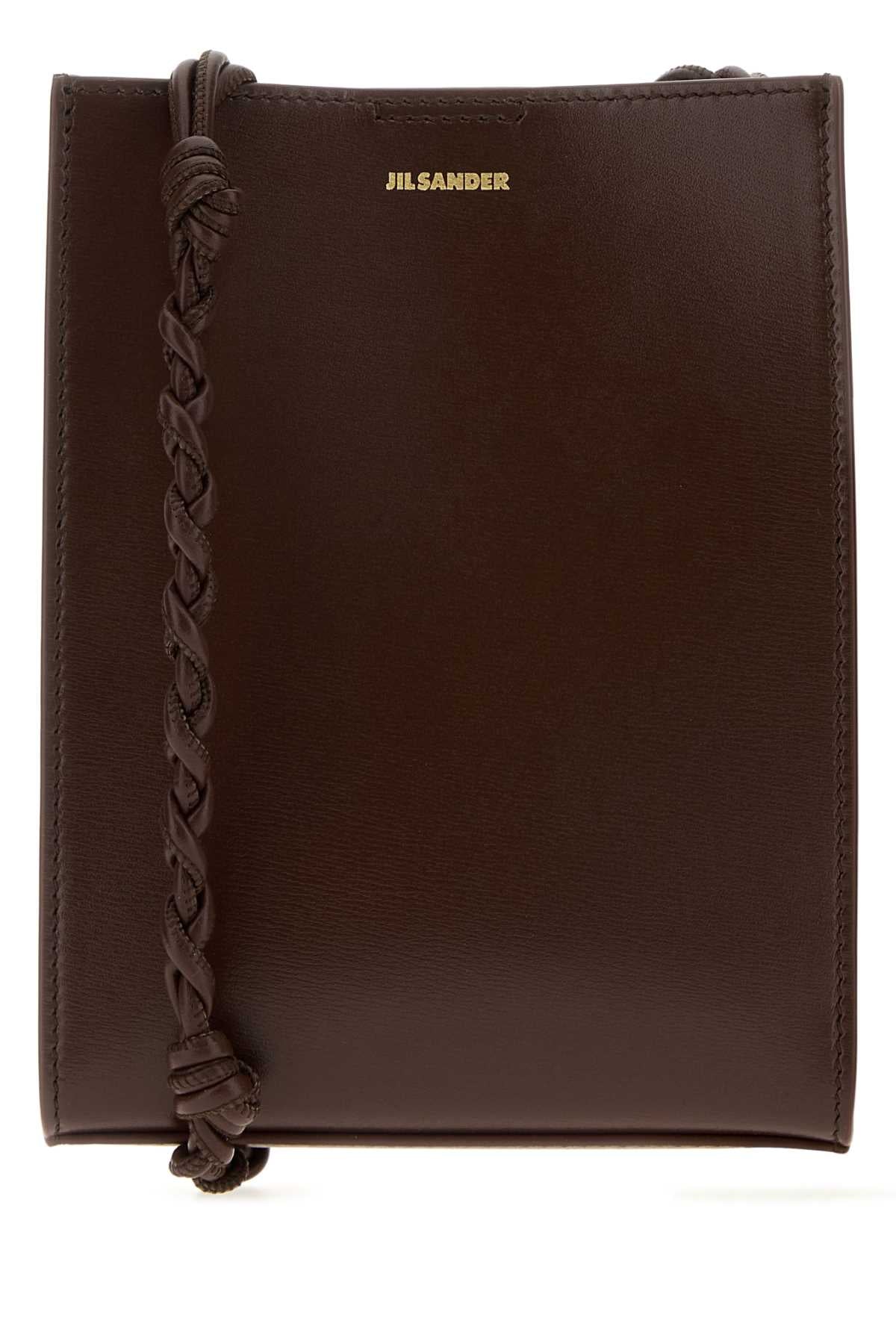 Jil Sander Women Chocolate Leather Small Tangle Shoulder Bag JIL SANDER