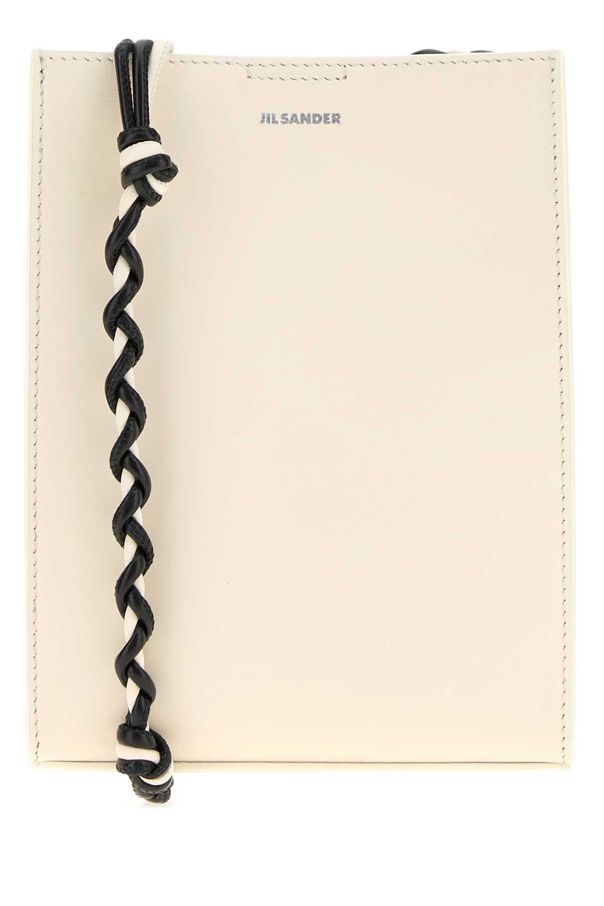 Jil Sander Women Ivory Leather Small Tangle Shoulder Bag JIL SANDER