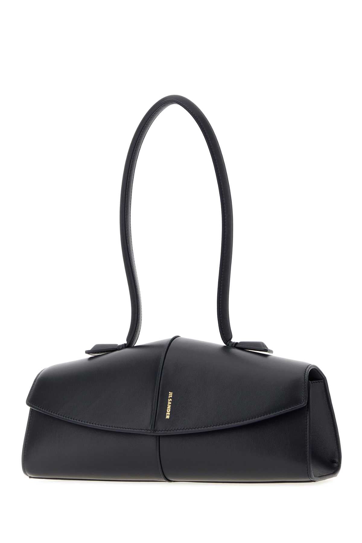 Jil Sander Women Midnight Blue Leather Linea Shoulder Bag JIL SANDER