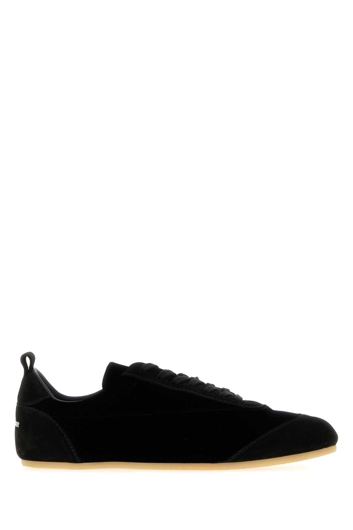 Jil Sander Women Black Velvet And Suede Etage Sneakers JIL SANDER