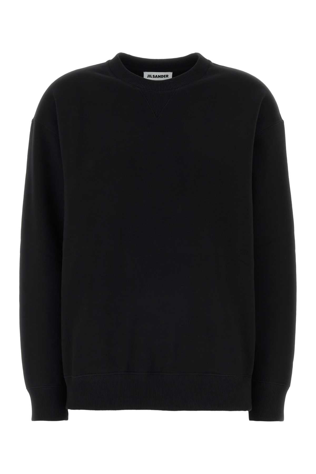 Jil Sander Women Black Cotton Sweatshirt JIL SANDER