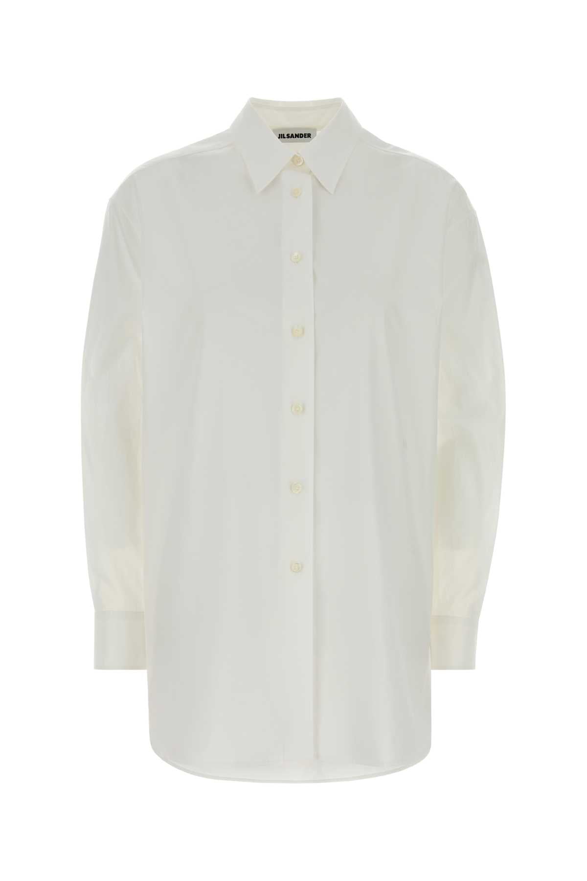 Jil Sander Women White Poplin Shirt JIL SANDER