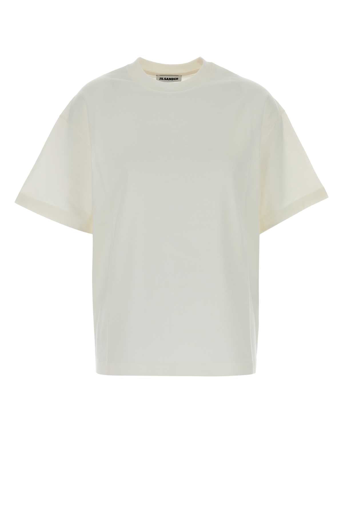 Jil Sander Women White Cotton T-Shirt JIL SANDER