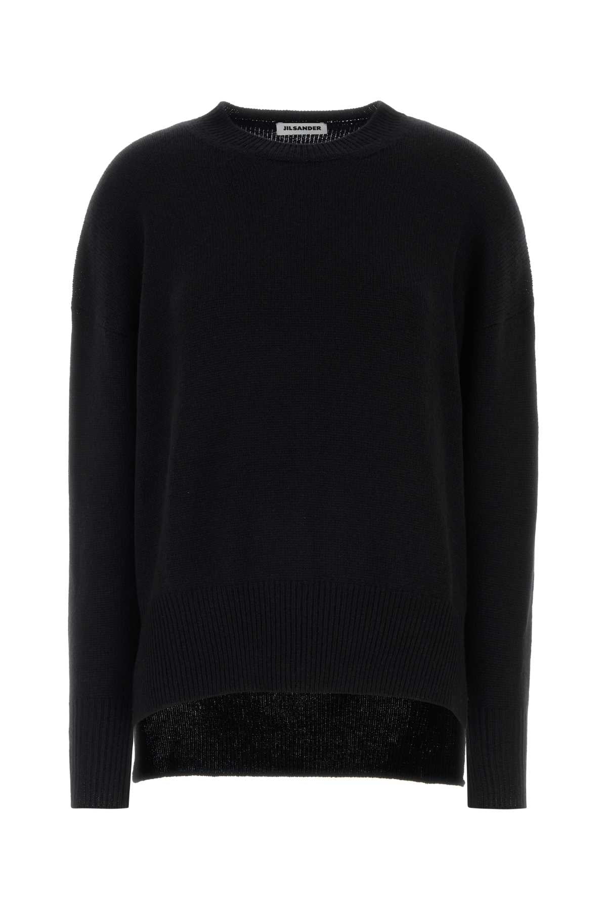 Jil Sander Women Black Cashmere Oversize Sweater JIL SANDER