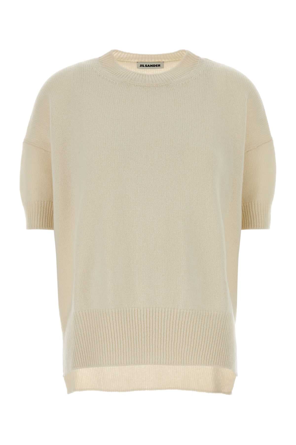 Jil Sander Women Ivory Cashmere Sweater JIL SANDER