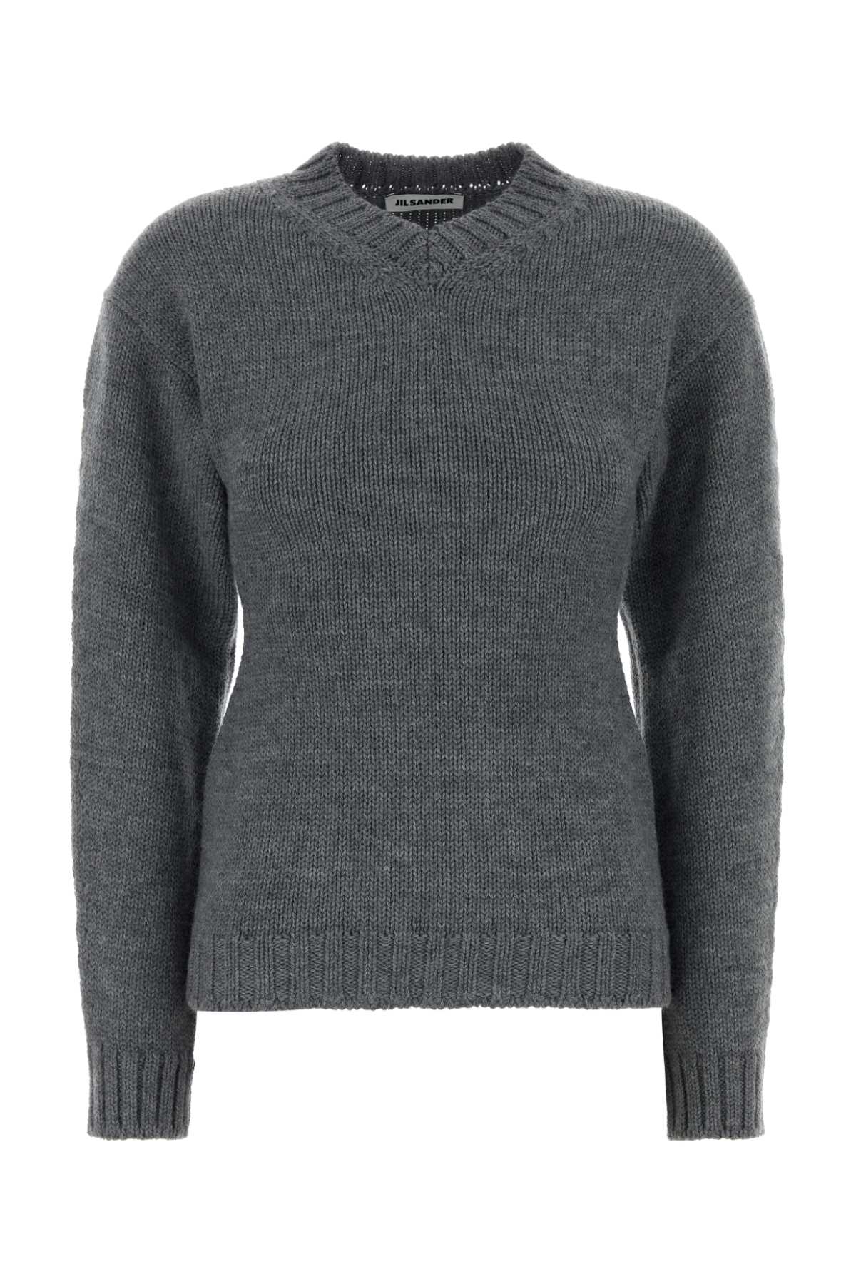 Jil Sander Women Grey Wool Sweater JIL SANDER