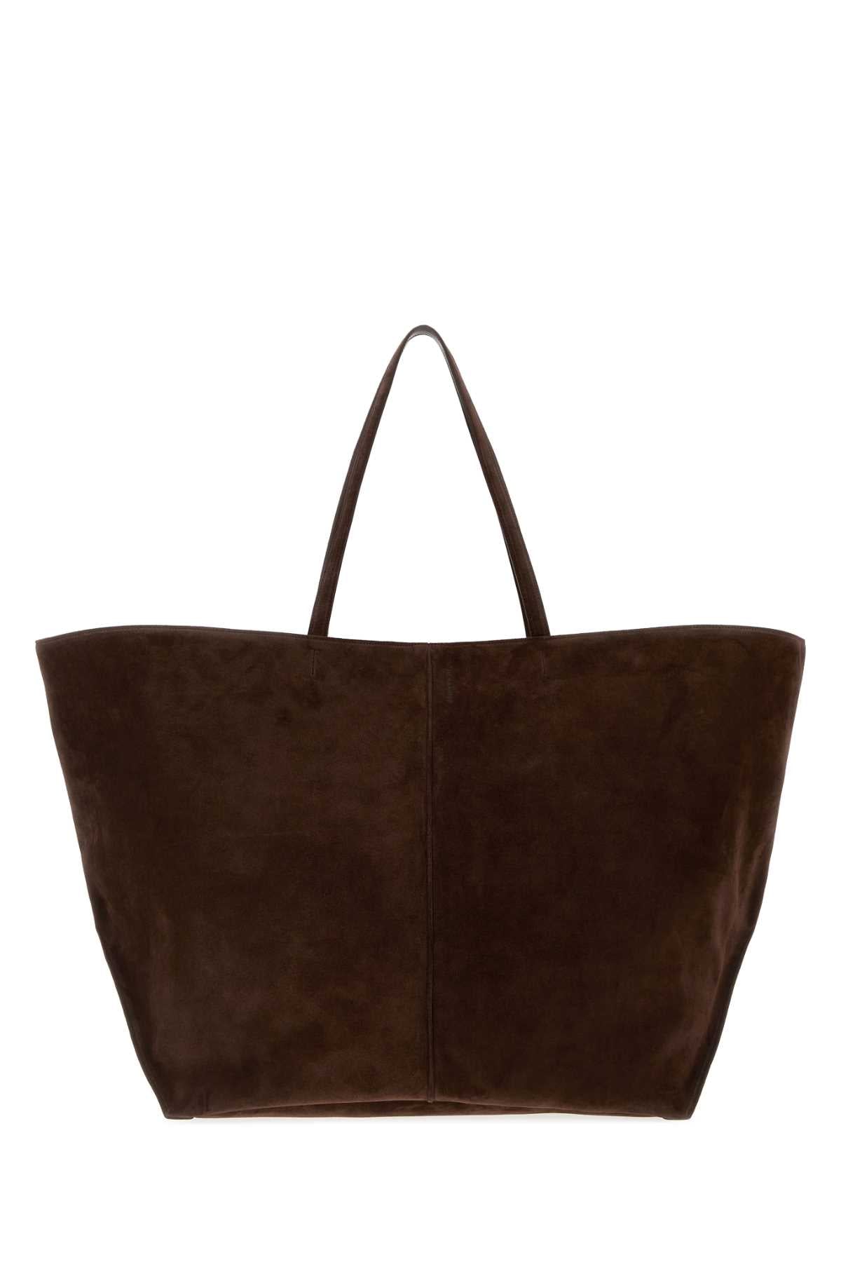 Jil Sander Women Brown Suede Linea Xl Shopping Bag JIL SANDER