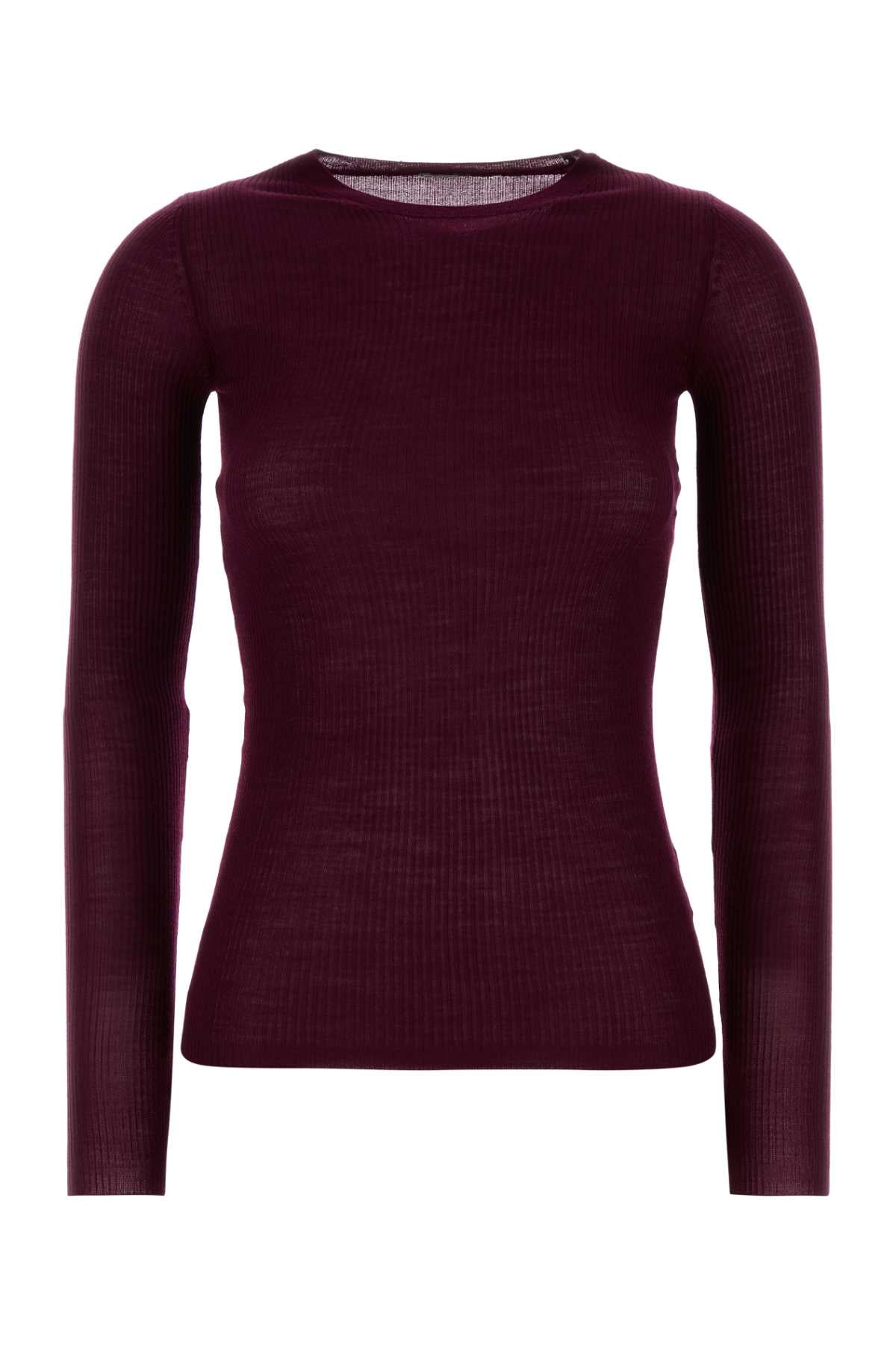 Jil Sander Women Plum Wool Sweater JIL SANDER