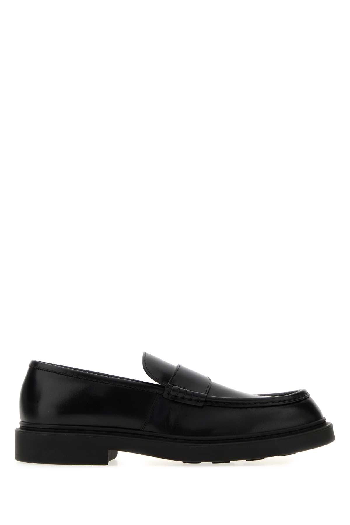 Jil Sander Men Black Leather Loafers JIL SANDER
