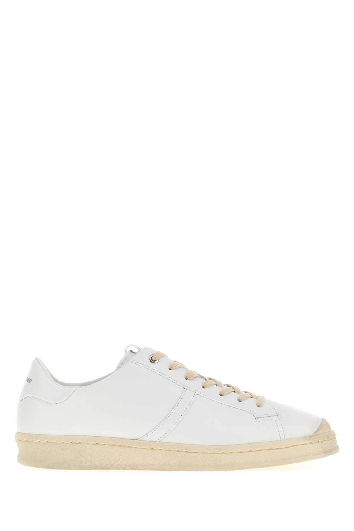 Jil Sander Men White Leather Sneakers JIL SANDER