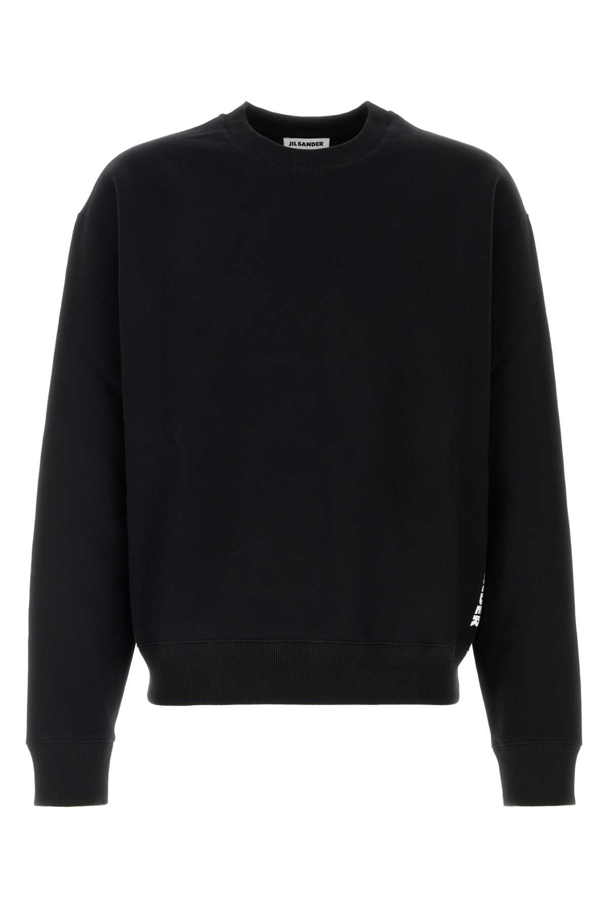Jil Sander Men Black Cotton Sweatshirt JIL SANDER