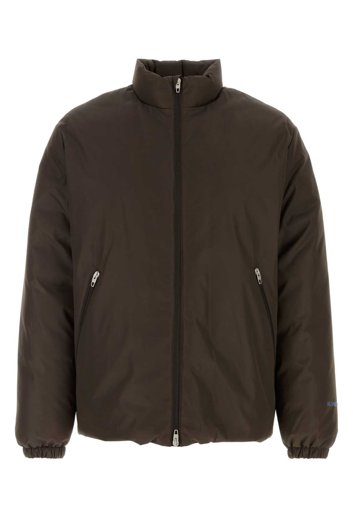 Jil Sander Men Chocolate Polyester Down Jacket JIL SANDER