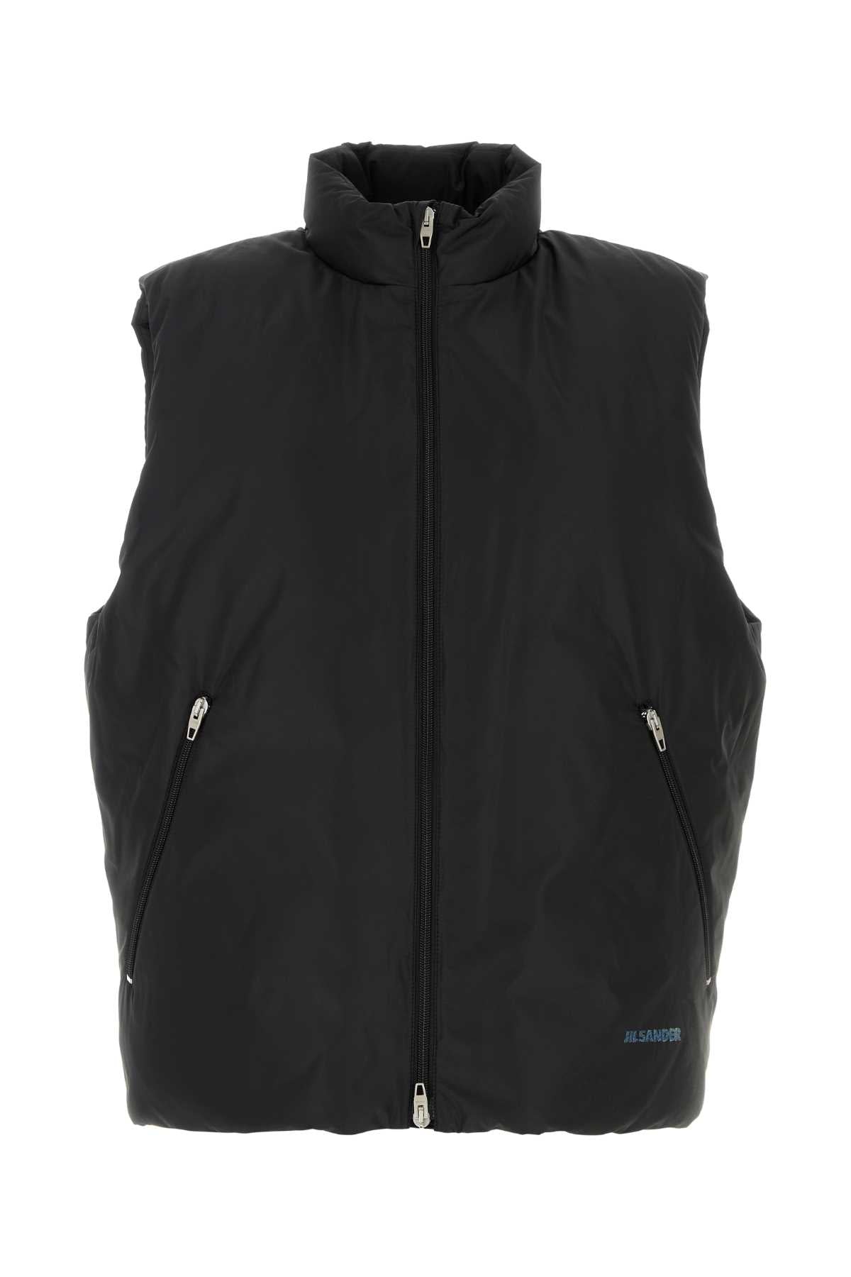 Jil Sander Men Black Polyester Sleeveless Down Jacket JIL SANDER