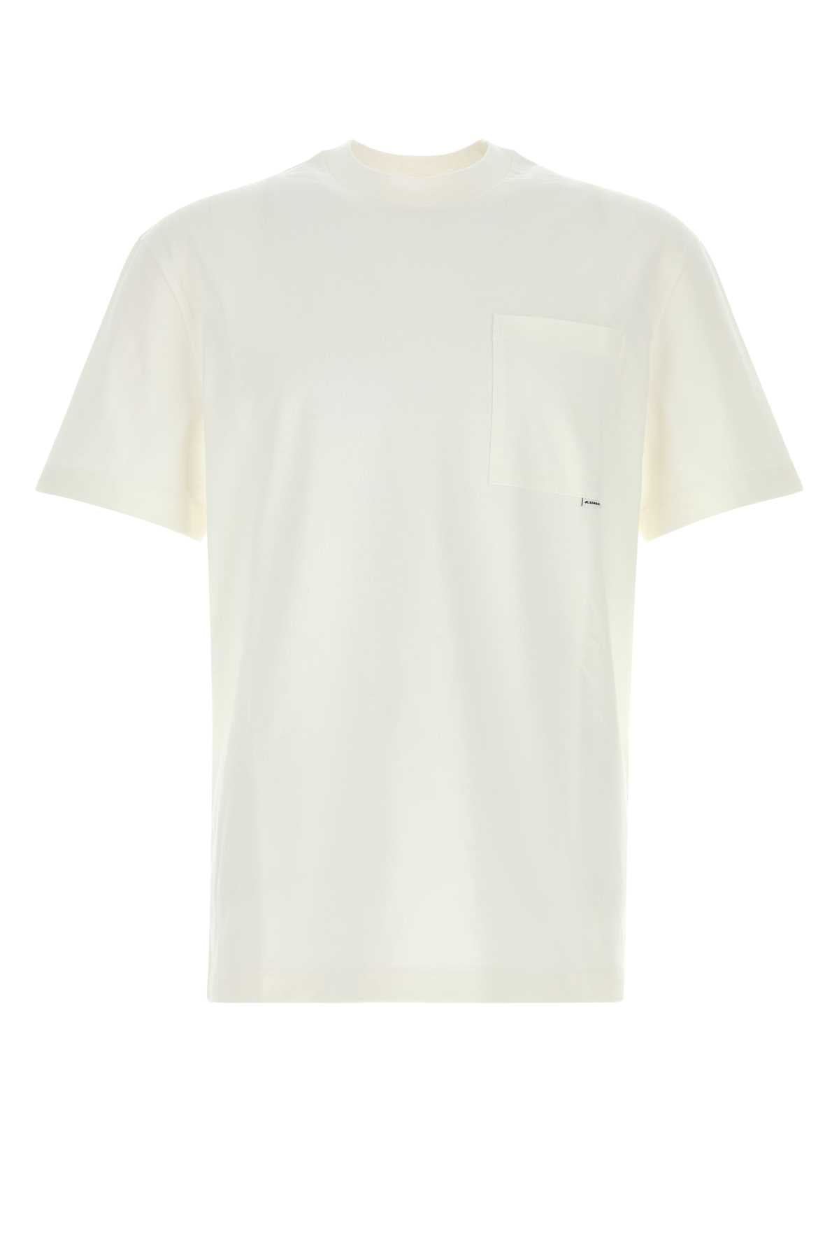 Jil Sander Men White Cotton T-Shirt JIL SANDER
