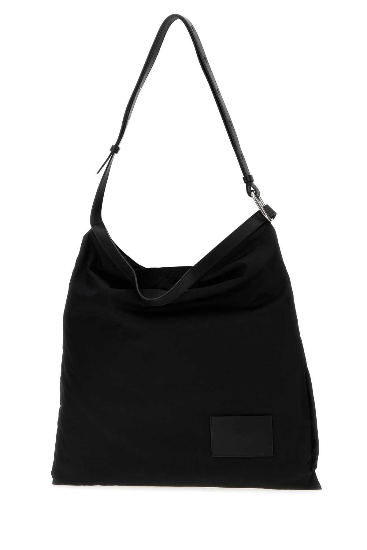 Jil Sander Men Black Canvas Soft Rolled Shopping Bag JIL SANDER