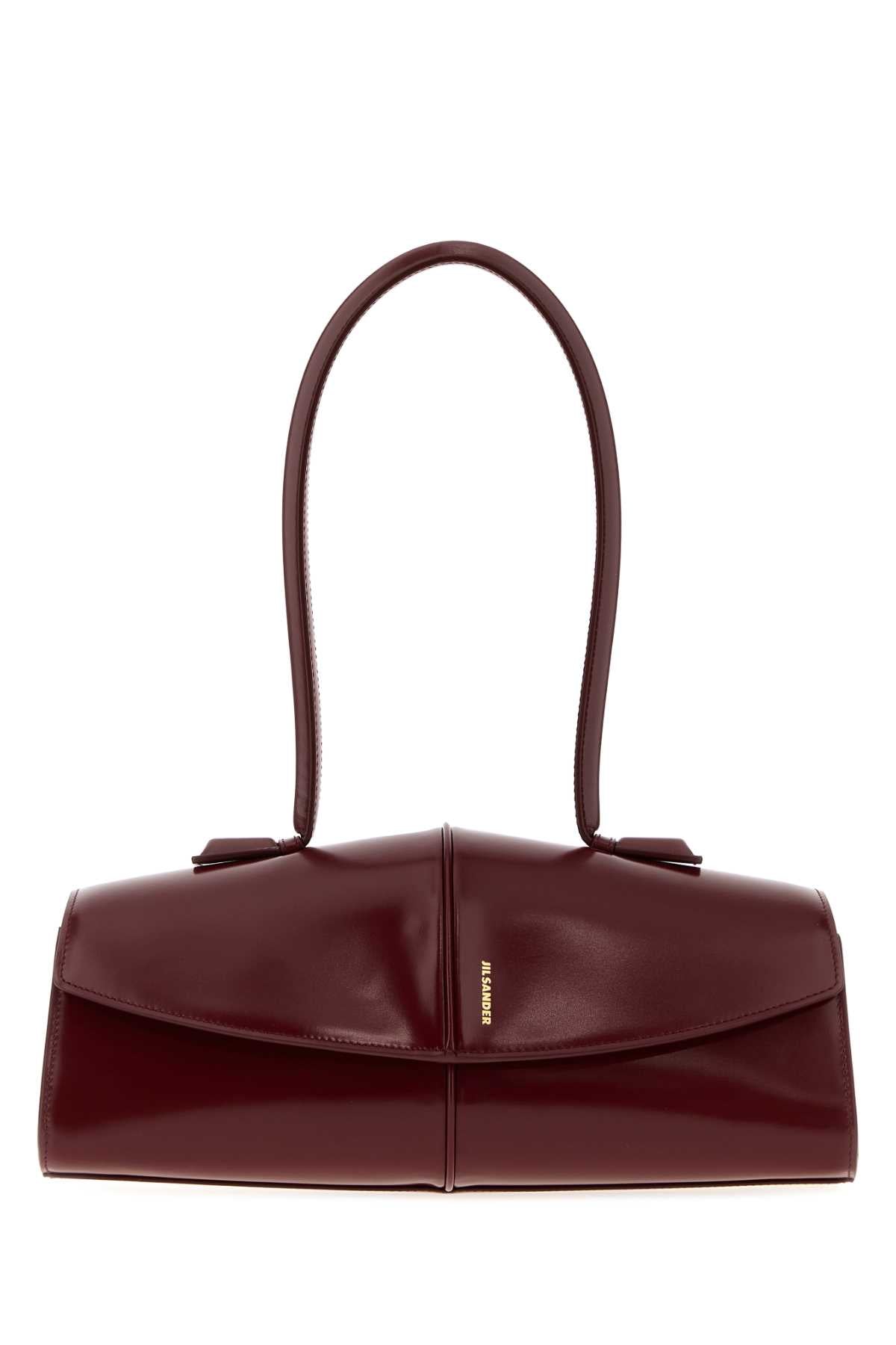Jil Sander Women Tiziano Red Leather Linea Shoulder Bag JIL SANDER