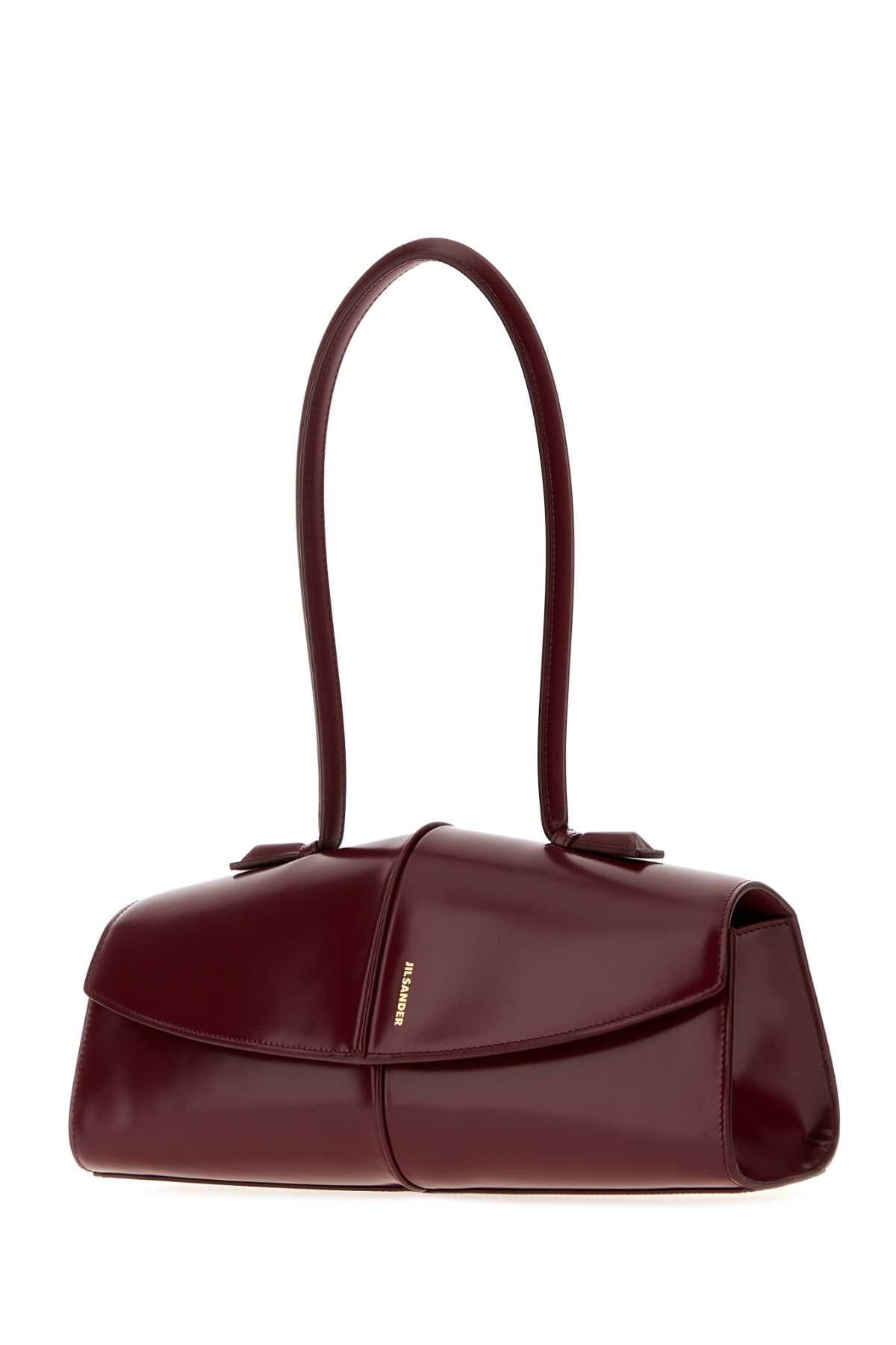 Jil Sander Women Tiziano Red Leather Linea Shoulder Bag JIL SANDER