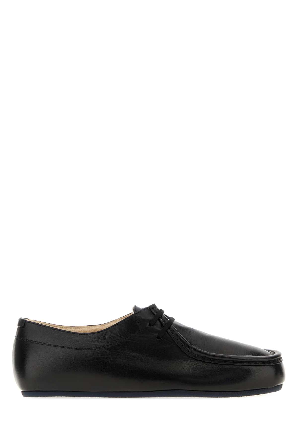 Jil Sander Women Black Leather Lace-Up Shoes JIL SANDER
