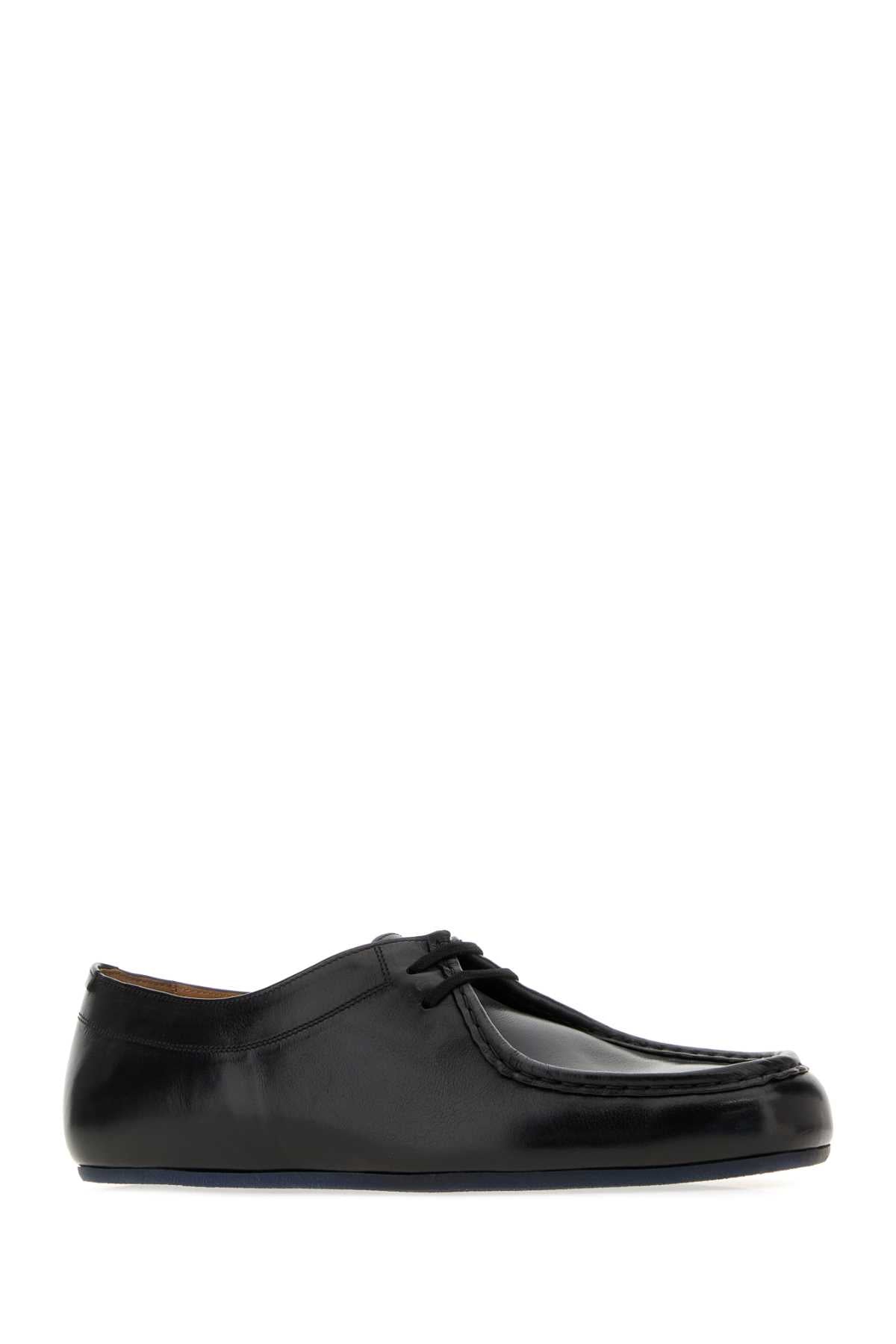 Jil Sander Men Black Leather Hood Lace-Up Shoes JIL SANDER