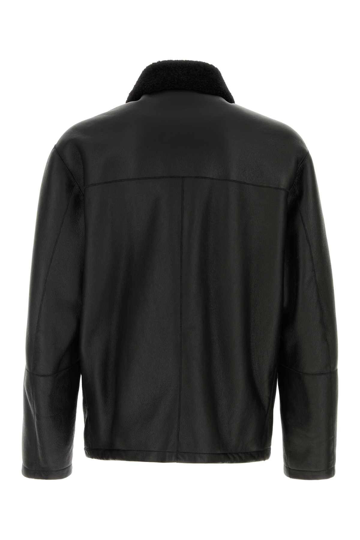 Jil Sander Men Black Shearling Jacket JIL SANDER