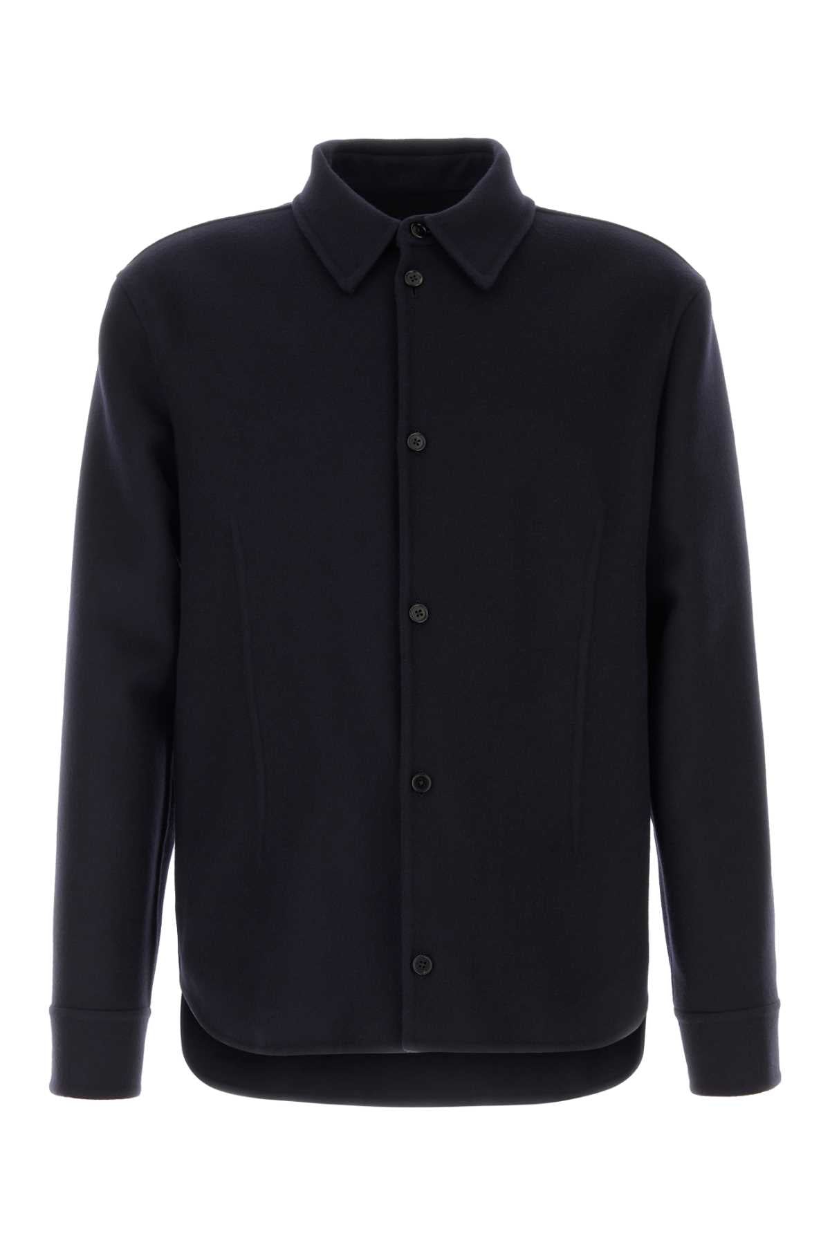 Jil Sander Men Midnight Blue Wool Shirt JIL SANDER